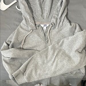 Gray Zip-Up Hoodie